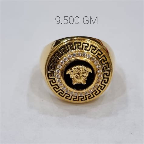 24k gold versace ring|Versace ring size chart.